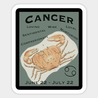 Cancer positive traits t-shirt Sticker